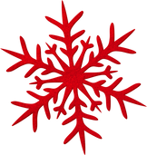 Red Snowflake Christmas Ornament Transparent PNG